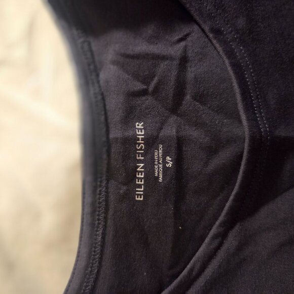 Eileen Fisher Women's Neutral Black Sleeveless Tank Stretch Midi Size S/P - Picture 2 of 4